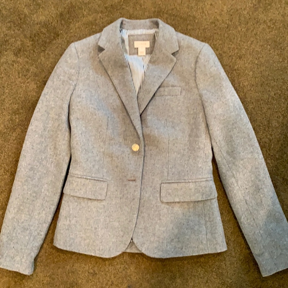 J. Crew Light Gray Wool Blend Blazer